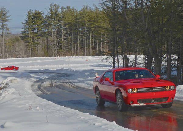 Challenger GT was driven up from the winter test circuit in rural Maine. Photo credit: John Gilbert