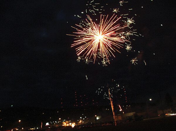 Fireworks over Garfield Ave. Photo credit: John Ramos