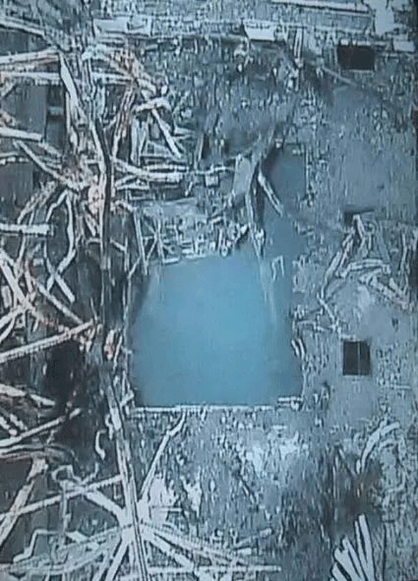 The wrecked waste fuel pool at Japan’s Fukushima-Daiichi reactor No. 3, pictured in March 2013, two years after the triple reactor disaster began.