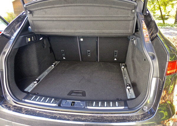 While it bristles with Jaguar class, the F-Pace has spacious storage space under the hatch. Photo credit: John Gilbert