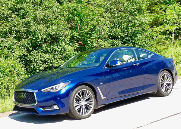 Q60 3.0t returns Infiniti to sports car stature with twin turbos, 300 horsepower and a livable rear seat. Photo credit: John Gilbert