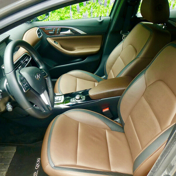 Rich interior features Nappa leather seats, and turbo 4 performs like a sports car. Photo credit: John Gilbert