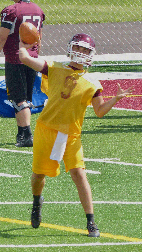 Freshman John Larson from Braham, Mn., is another strong quarterback candidate at UMD. Photo credit: John Gilbert