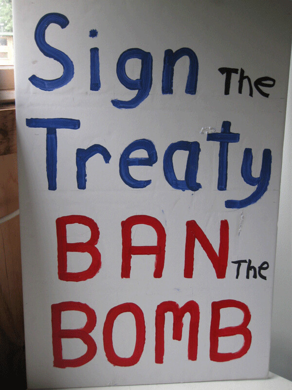 Ban the bomb poster
