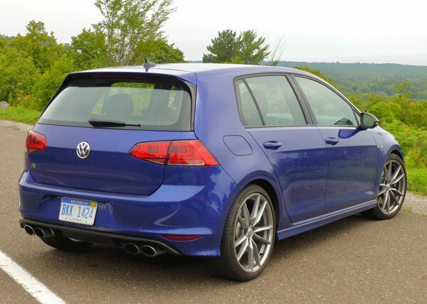 Spacious interior of sporty Golf R belies the 292 horsepower and 6-speed stick. Photo credit: John Gilbert