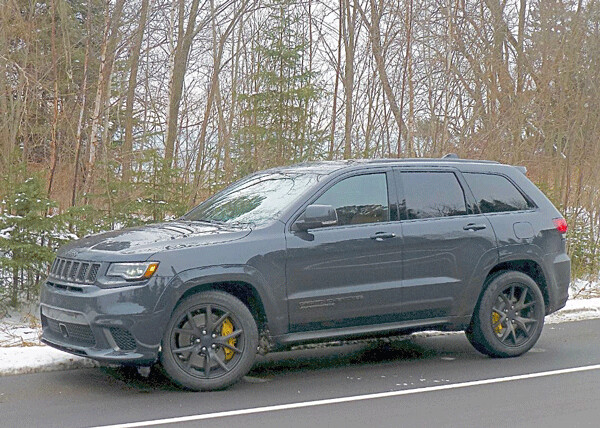 At a glance, the Trackhawk resembles the garden-variety Grand Cherokee. 