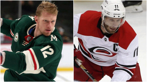 Eric Staal Wild and Jordan Staal Hurricanes