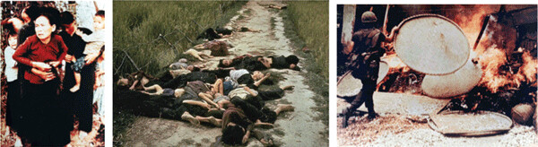 Before and After Photos of One Small Sector of the Hamlet of My Lai,Vietnam, March 16, 1968