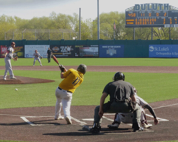 Pitcher Mike Formella threw his final pitch, inducing Oshkosh's Logan Reckert to ground out. Photo credit: John Gilbert
