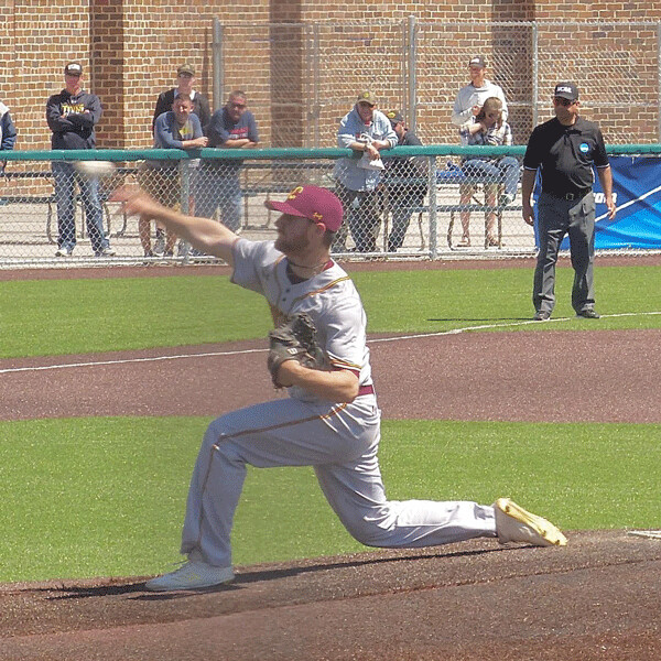 Brian Musielak, another Concordia senior, went all nine innings in the 7-1 victory over Oshkosh that forced the "final" final. Photo credit: John Gilbert