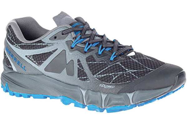 Merrell’s line of vegan-friendly shoes, including the Agility Peak Flex pictured here, are made without any animal products yet perform as well as their conventional counterparts.