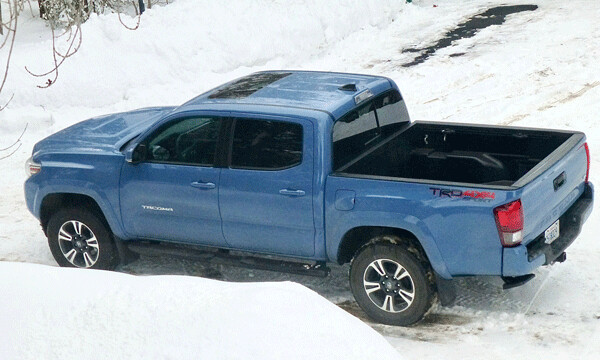 The Tacoma TRD Sport had no trouble negotiating the tunnel that in  summertime is our driveway. Photo credit: John Gilbert