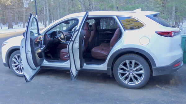 CX-9 has extra-wide rear door opening for ease in entering and exiting.  Photo credit: John Gilbert