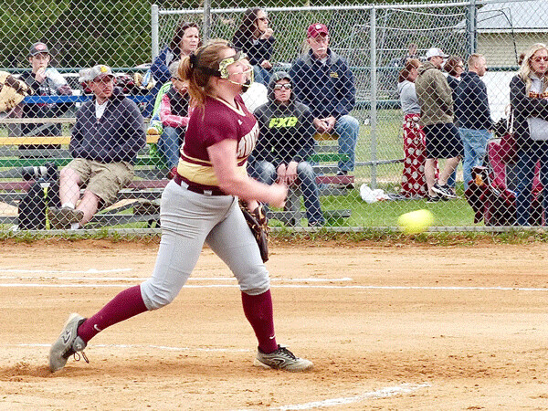 Denfeld sophomore Eleisa Boles delivered a pitch in the 7AAA tournament. Photo credit: John Gilbert