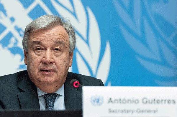  UN Secretary General António Guterres is telling climate action summit attendees to leave their “beautiful speeches” at home and come instead with “concrete plans [and] clear steps to enhance nationally-determined contributions by 2020 and strategies for carbon neutrality by 2050.” Credit: Jean Marc Ferre, UN Photo. 