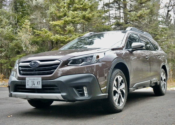 The 2020 Subaru Outback has something of a jauinty stance on its new platform. Photo credit: John Gilbert