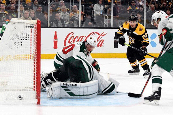 Wild resume play after bye week  with a 6-1 loss to the Bruins