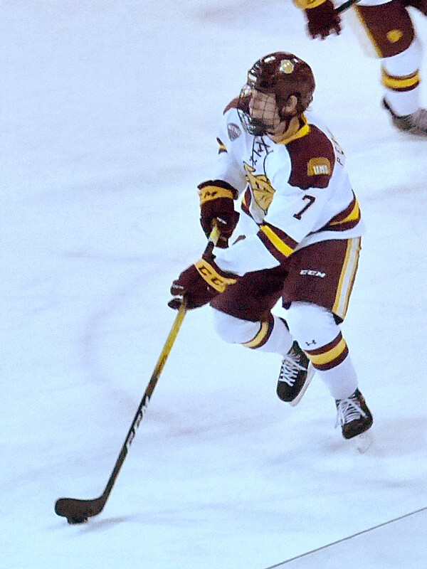 UMD junior defenseman rushed the puck enough to win the NCHC scoring championship.