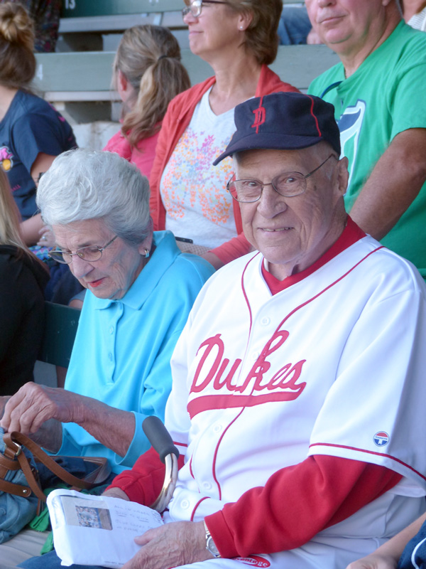Bernie Gerl and his wife, Bernadine watched several Duluth Huskies games at Wade Stadium. Photo credit: John Gilbert