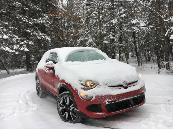 You might want to buy a U.S. made windshield scraper to help the 500x weather the weather. Photo credit: John Gilbert