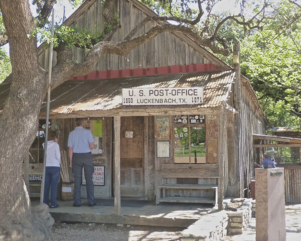 The nerve-center of Luckenbach is a combination general store, post office, souvenir shop and back-room for guitar-strumming troubadours. Photo credit: John Gilbert