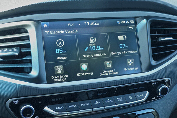 The touchscreen options are well clarified for all driving needs. Photo credit: John Gilbert