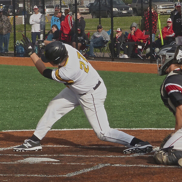 Ben Pedersen played third base and scored Marshall's game-tying first run. Photo credit: John Gilbert