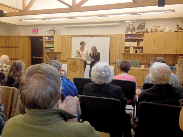 Duluth Mayor Emily Larson with honored poet, Connie Wanek