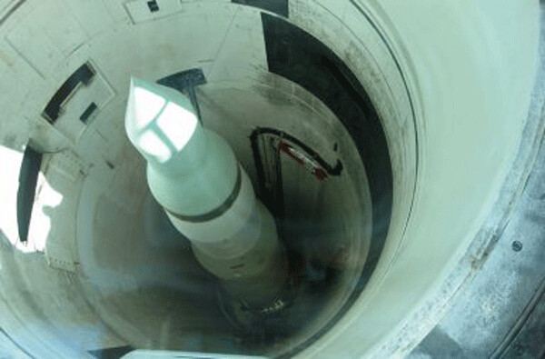 The Air Force, Boeing Corporation and Lockheed Martin Corp. want to replace nuclear weapons like this Minuteman III missile at a cost of $100 billion, but former Sec. of Defense William Perry says “the US can safely phase out its land-based intercontinental ballistic missile force” which he calls “some of the most dangerous weapons in the world.” (William Perry, “Why It’s Safe to Scrap America’s ICBMs”, New York Times, Sept. 30, 2016)  