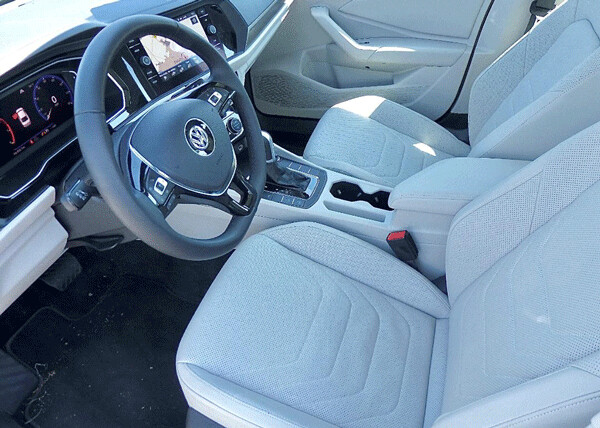 The SEL Premium model of the new Jetta has vented leather seats and a definite luxury attitude. Photo credit: John Gilbert