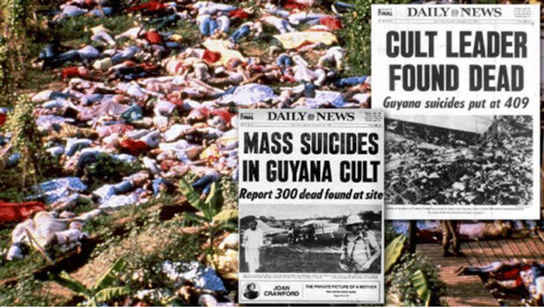 Photos of a small portion of the 900+ murder-suicide victims of Christian evangelical cult leader Jim Jones. Guyana (November 18, 1978)