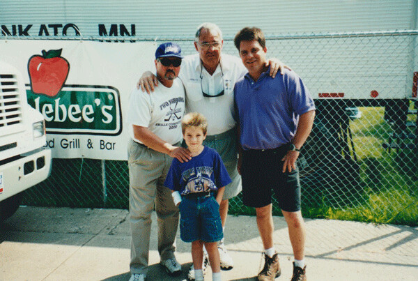 Yours Truly, Fred and Tom  Zamberletti and William Elliott at Camp 001