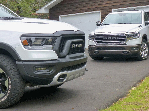 Ram choices include the rugged Rebel, foreground, and feature-filled Longhorn. Photo credit: John Gilbert