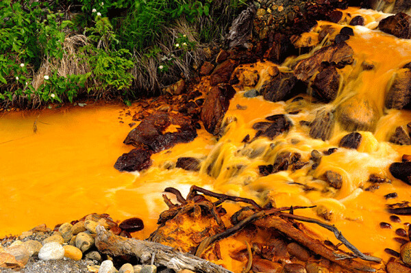 Sulfide mine runoff. Photo from WaterLegacy