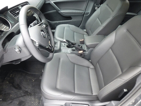 Comfortable and supportive bucket seats graced the interior of the Golf SE.  Photo credit: John Gilbert