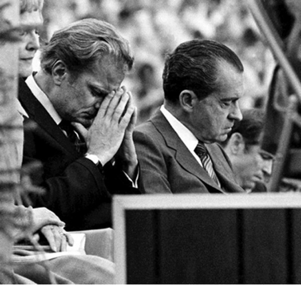 “America’s Pastor” Billy Graham with President Nixon   