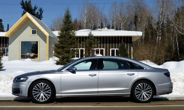 Long A8L looks even longer in silhouette, but handles with sports-sedan agility. Photo credit: John Gilbert