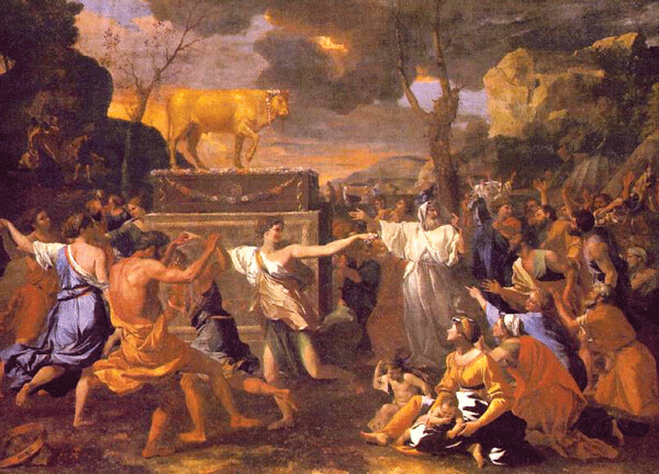 The Adoration of the Golden Calf is a painting by Nicolas Poussin