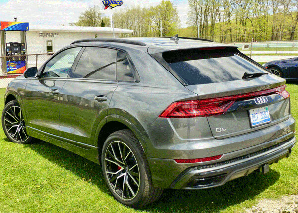 Sleek rear corner styling sets the Q8 apart from its siblings among Audi’s crossover  lineup. Photo credit: John Gilbert