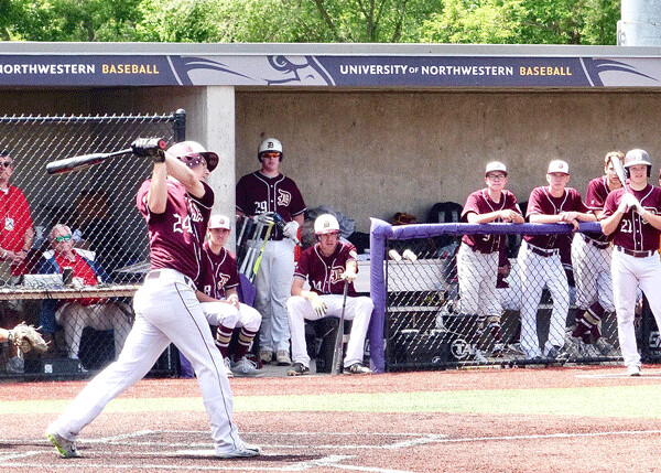 Denfeld’s Darren Shykes singled during Denfeld’s 4-run rally in the last of the seventh, which came up short in the 10-6 loss to Marshall, Mn., High School. The Hunters lost 5-4 to Monticello in their first state tournament game since 1965. In Class A, South Ridge lost 10-1 to New York Mills and lost the consolation semifinal to Hayfield 6-5. Duluth Marshall reached the AA final, but all three Northern teams gained from the unique state tournament experience. Photo credit: John Gilbert