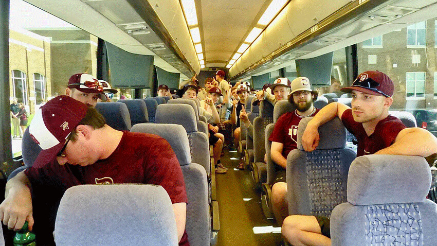 The Denfeld baseball team got a proper ceremonial sendoff as they boarded their bus for last week's ride to the state tournament. The Hunters, in their first trip to state in 65 years, lost 5-4 to Monticello in Class AAA, then lost a 10-6 consolation game to Little Falls. In Class A, South Ridge lost 10-1 to New York Mills, then dropped a tough 6-5 game to Hayfield. Marshall made the Class AA final, gut all three Northern teams are better for the unique experience. Photo credit: John Gilbert