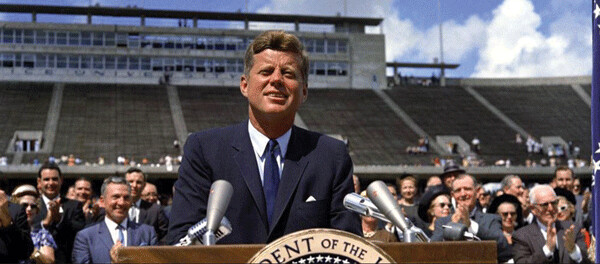 The Apollo project began in earnest inside Rice University’s football stadium in 1962, when President John F. Kennedy declared that the United States would put a man on the surface of  the moon before the end of the decade. 