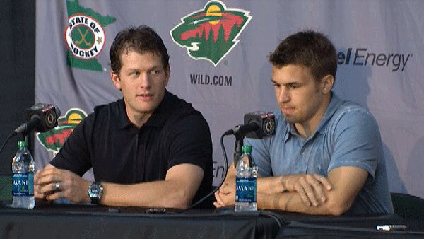 Ryan Suter and Zach Parise in 2012