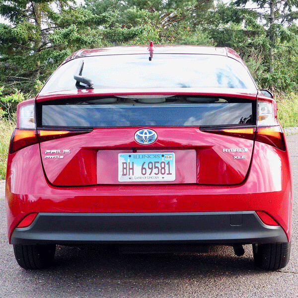 Large rear window improves view through hatchback. Photo credit: John Gilbert