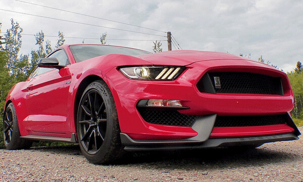 Bright LED lights add just the right flair to the approaching Shelby GT350. Photo credit: John Gilbert