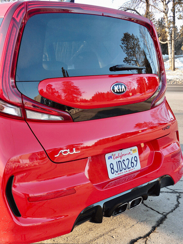 Quirky rear styling shows off center-mount tailpipes, station-wagon-like squareness. Photo credit: John Gilbert