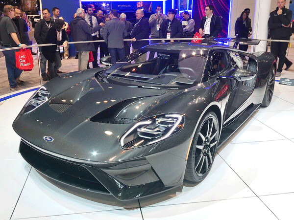 They call the next Ford GT "Liquid Carbon," and only 12 will be produced each year, and nobody asked the price. Photo credit: John Gilbert