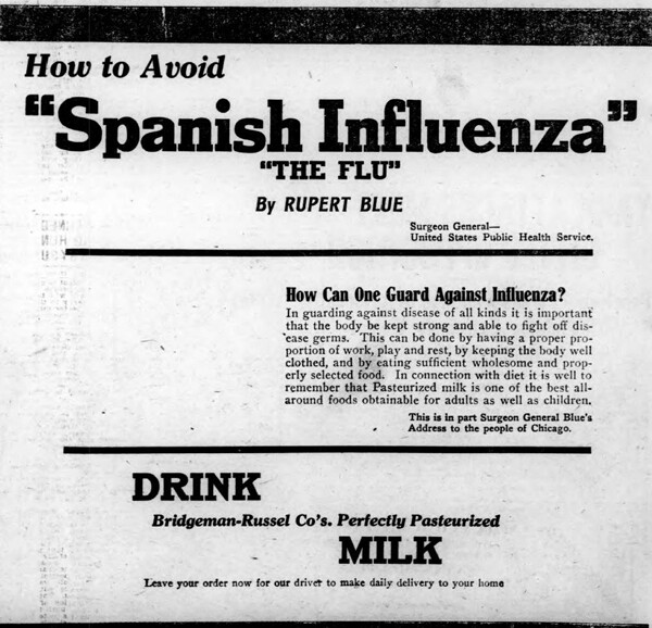 An ad claiming milk will do a body good during the pandemic.