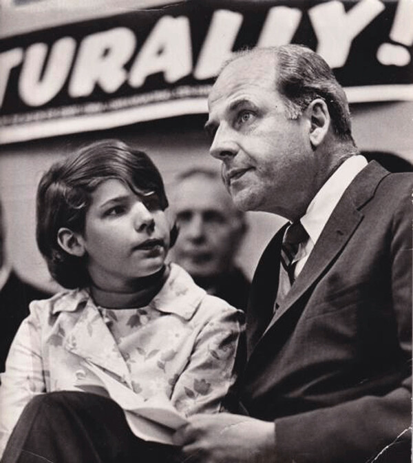 Tia and her father, Sen. Gaylord Nelson, in 1968. Before being elected to the U.S. Senate in 1963, Nelson served two terms as Wisconsin’s governor, only the second Democrat to hold the job in the 20th century and the fi rst from northern Wisconsin.