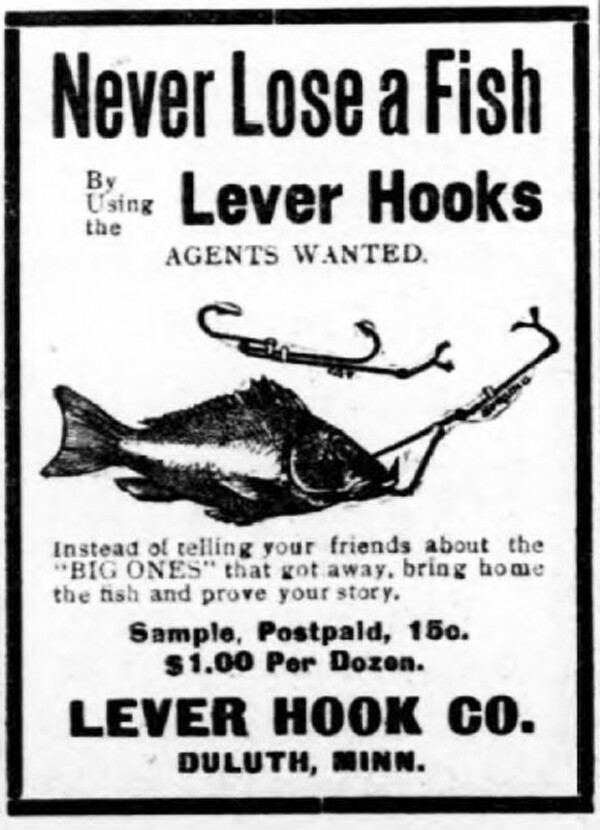 Ad from Duluth Herald, April 24, 1909.